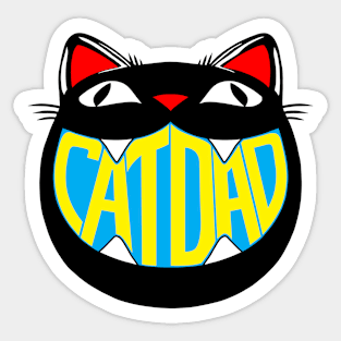 Vintage Inspired Cat Dad Graphic Sticker